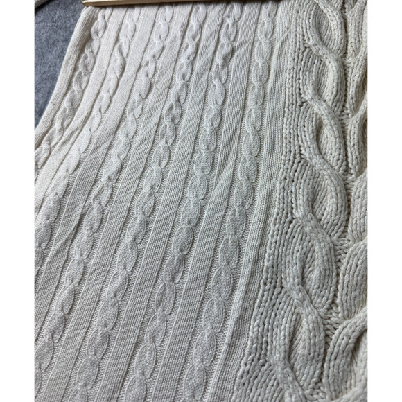 Ralph Lauren Cardigan Sweater Cable Knit Silk Cashmere Size XL Cream READ - Picture 12 of 16